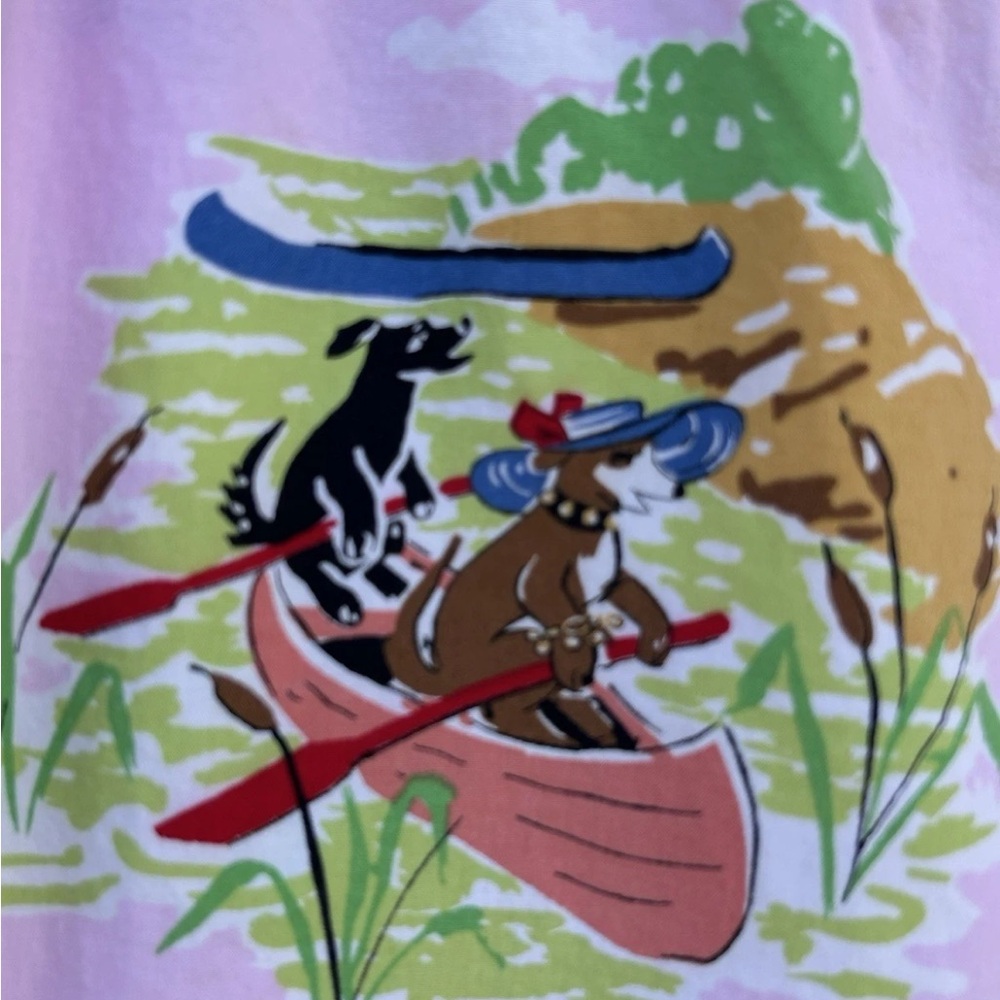 Nick & Nora Pink Novelty Print Cotton Lounge Pants - Picture 5 of 11